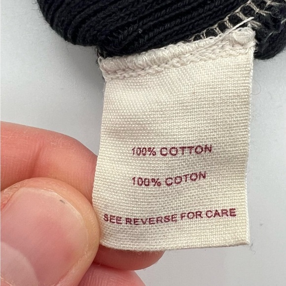 Free People - Black & White Stripe Deep V Hooded Knit Top - Large - Picture 7 of 8